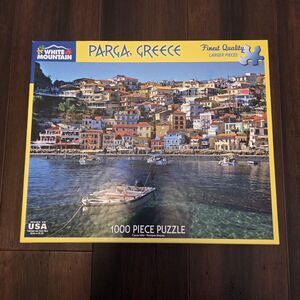 Vintage White Mountain 1000 Piece Puzzle - Parga, Greece